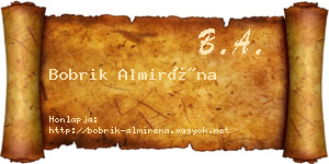 Bobrik Almiréna névjegykártya